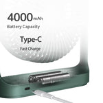 Quạt mini để bàn không dây sạc lại JisuLife FA19 4000mAh, quạt di động yên tĩnh