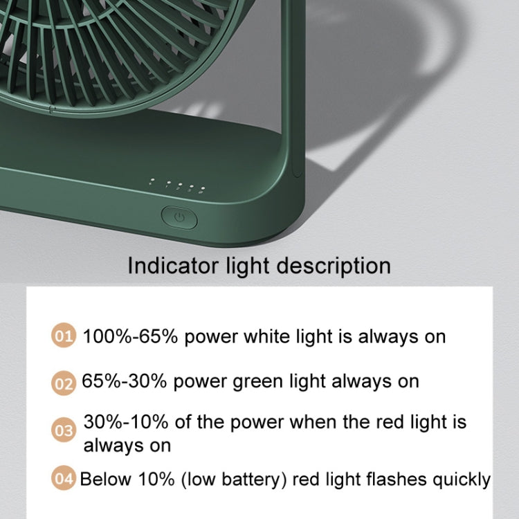 Quạt mini để bàn không dây sạc lại JisuLife FA19 4000mAh, quạt di động yên tĩnh