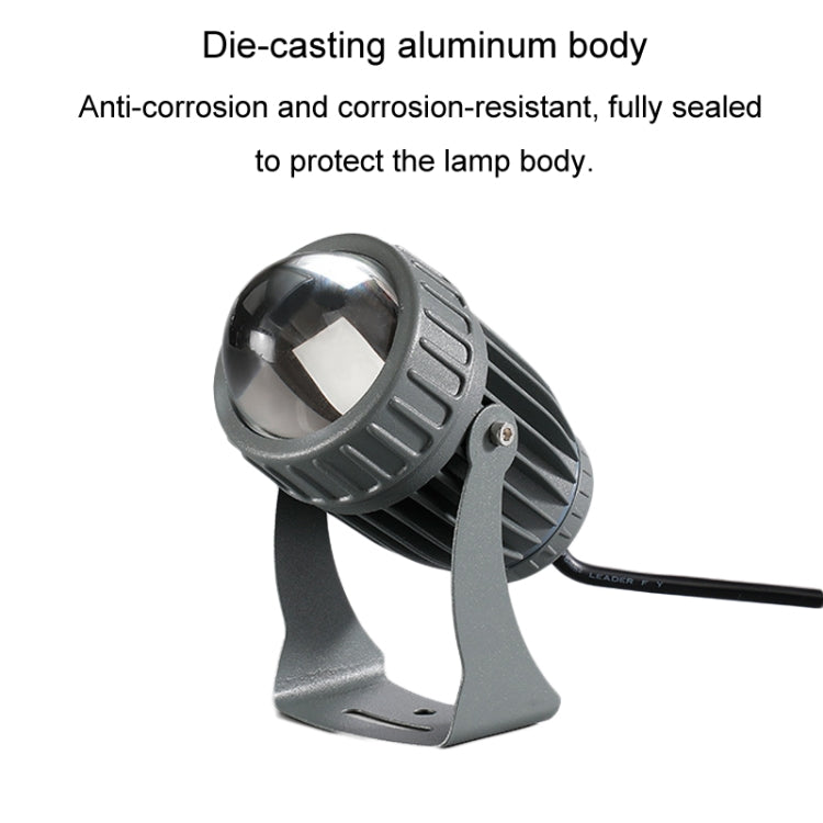Đèn pha LED 10W một chùm sáng ngoài trời chống nước, đèn trụ tường chiếu sáng, đèn cảnh quan điều khiển từ xa, chọn 1 trong 3 màu, chọn 1 trong 5 màu