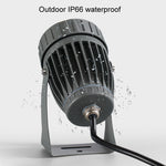 Đèn pha LED 10W một chùm sáng ngoài trời chống nước, đèn trụ tường chiếu sáng, đèn cảnh quan điều khiển từ xa, chọn 1 trong 3 màu, chọn 1 trong 5 màu