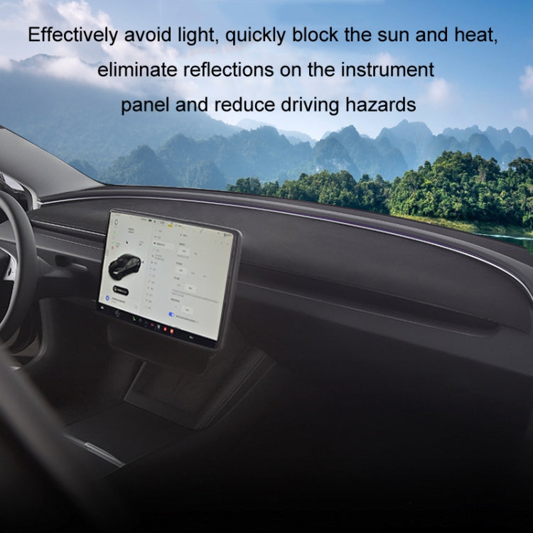 Car Suede Light-Proof Pad, For 2024 Tesla Model Y Dashboard, For 2024 Tesla Model 3 Dashboard, For 2024 Tesla Model 3 Rearwindow