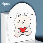 4 miếng dán khử mùi nhà vệ sinh phòng tắm, miếng dán tường hoạt hình dễ thương, 22x18cm