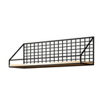 Kệ treo tường tổ chức không cần khoan kích thước lớn cho gia đình, mẫu cơ bản màu đen, quả bóng gỗ đen kèm hộp giấy ăn