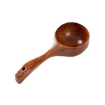 Muỗng canh lớn cán dài bằng gỗ gia dụng, muỗng ăn mì, muỗng múc nước, gỗ sồi Tanoak (màu sơn cũ), Tanoak (màu gốc), gỗ keo