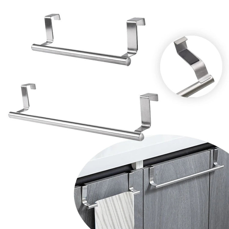 Giá Treo Khăn Không Cần Đục Lỗ Bằng Thép Không Gỉ Treo Cửa Tủ, 23.5cm Bạc, 23.5cm Đen, 36.5cm Bạc, 36.5cm Đen, 36.5cm Trắng