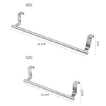 Giá Treo Khăn Không Cần Đục Lỗ Bằng Thép Không Gỉ Treo Cửa Tủ, 23.5cm Bạc, 23.5cm Đen, 36.5cm Bạc, 36.5cm Đen, 36.5cm Trắng