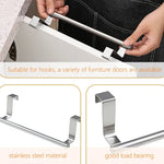 Giá Treo Khăn Không Cần Đục Lỗ Bằng Thép Không Gỉ Treo Cửa Tủ, 23.5cm Bạc, 23.5cm Đen, 36.5cm Bạc, 36.5cm Đen, 36.5cm Trắng