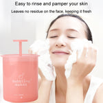Cốc Tạo Bọt Sữa Rửa Mặt Di Động Thủ Công, Cốc Tạo Bọt, Màu Tím Nhỏ, Trong Suốt Nhỏ, Hồng Nhỏ, Tím Lớn, Trong Suốt Lớn, Hồng Lớn