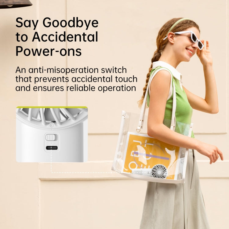 Quạt cầm tay nhỏ gọn sạc lại JisuLife Life4, 3600mAh màu xám, 3600mAh màu đen, 3600mAh màu hồng, 5000mAh màu xám, 5000mAh màu đen, 5000mAh màu hồng