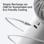 Quạt cầm tay nhỏ gọn sạc lại JisuLife Life4, 3600mAh màu xám, 3600mAh màu đen, 3600mAh màu hồng, 5000mAh màu xám, 5000mAh màu đen, 5000mAh màu hồng