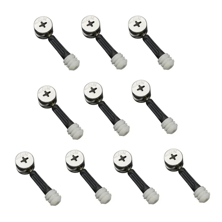 Bộ 3 trong 1 đầu nối vít liên kết đồ nội thất, bộ cố định bánh răng lệch tâm tủ quần áo, 10 cái 40mm, 10 cái 35mm