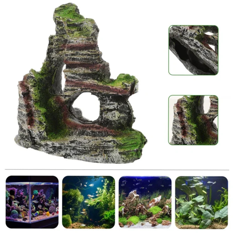 Phụ kiện cảnh quan bể cá Aquascape bằng nhựa resin hình lều wigwam, Mẫu A, Mẫu B, Mẫu C, Mẫu D
