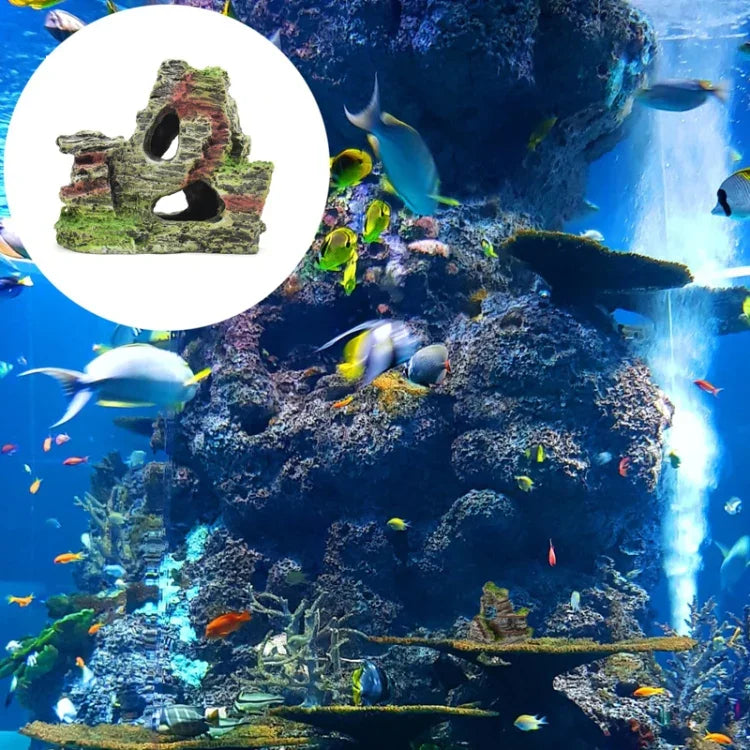 Phụ kiện cảnh quan bể cá Aquascape bằng nhựa resin hình lều wigwam, Mẫu A, Mẫu B, Mẫu C, Mẫu D