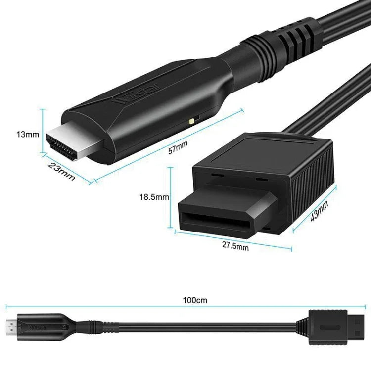 Cáp chuyển đổi Nintendo Wii sang HDMI dài 1m 1080P cho thiết bị Full HD, Wii sang HDMI