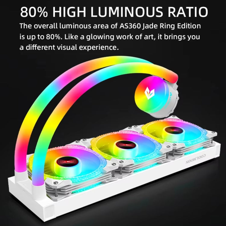 Bộ tản nhiệt máy tính COOLMOON AS360 Magic Diamond Edition ARGB làm mát bằng nước tích hợp đèn CPU Radiator, AS360