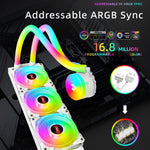 Bộ tản nhiệt máy tính COOLMOON AS360 Magic Diamond Edition ARGB làm mát bằng nước tích hợp đèn CPU Radiator, AS360
