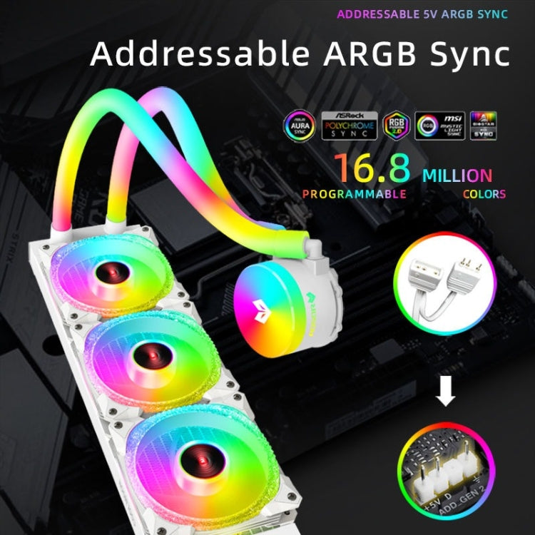 Bộ tản nhiệt máy tính COOLMOON AS360 Magic Diamond Edition ARGB làm mát bằng nước tích hợp đèn CPU Radiator, AS360