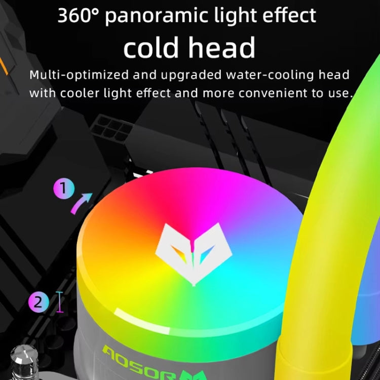 Bộ tản nhiệt máy tính COOLMOON AS360 Magic Diamond Edition ARGB làm mát bằng nước tích hợp đèn CPU Radiator, AS360
