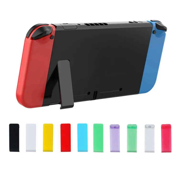Bộ 2 chân chống thay thế vỏ lưng cho Nintendo Switch Console, màu đen, trắng trong suốt, trắng, đỏ, xanh dương