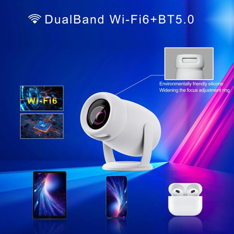 Máy chiếu thông minh hệ điều hành Android 12.0 HY400, máy chiếu gia đình di động, phích cắm US, phích cắm EU, phích cắm UK, phích cắm AU