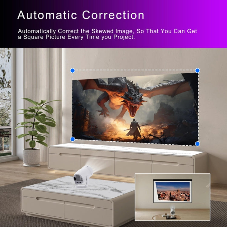 Máy chiếu thông minh hệ điều hành Android 12.0 HY400, máy chiếu gia đình di động, phích cắm US, phích cắm EU, phích cắm UK, phích cắm AU