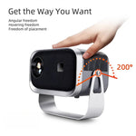 Máy chiếu mini di động rạp hát gia đình thông minh, phiên bản Android 4K HD, phiên bản cùng màn hình cho điện thoại di động