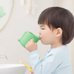 Cốc Nước Chải Răng Cho Bé Hình Khủng Long Hoạt Hình Dễ Thương, Chống Rơi, Thân Thiện Với Môi Trường