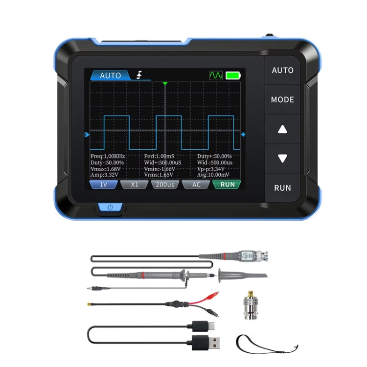 Máy hiện sóng kỹ thuật số mini di động 2 trong 1 FNIRSI, tiêu chuẩn, nâng cấp