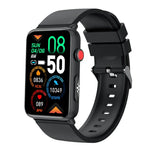 Đồng hồ thông minh vòng ECG đo nhiệt độ, nhịp tim, huyết áp, sức khỏe, gọi Bluetooth, Silicone đen, Silicone đỏ, Silicone xanh, Da đen, Da nâu