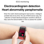 Đồng hồ thông minh vòng ECG đo nhiệt độ, nhịp tim, huyết áp, sức khỏe, gọi Bluetooth, Silicone đen, Silicone đỏ, Silicone xanh, Da đen, Da nâu