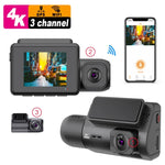 M700A Máy ghi hình xe 3 kênh 4K UHD trước + 1080P trong + 2K sau + GPS + WIFI, Camera hành trình M700A