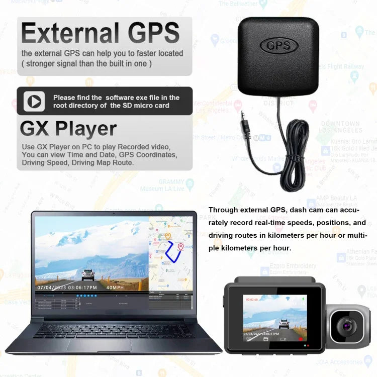 M700A Máy ghi hình xe 3 kênh 4K UHD trước + 1080P trong + 2K sau + GPS + WIFI, Camera hành trình M700A