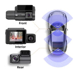M700A Máy ghi hình xe 3 kênh 4K UHD trước + 1080P trong + 2K sau + GPS + WIFI, Camera hành trình M700A