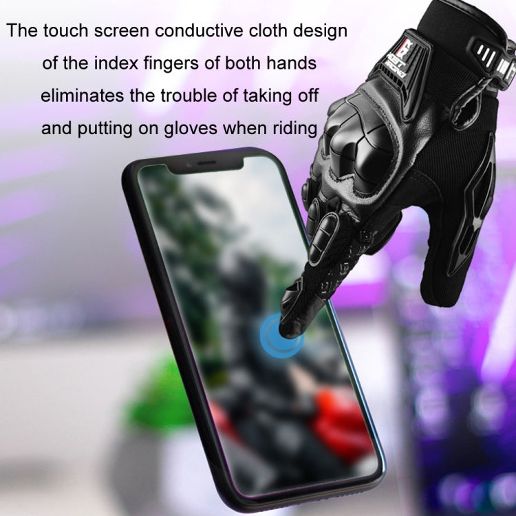 Găng tay đi xe máy GHOST RACING chống ngã, vỏ cao su thoáng khí, cảm ứng màn hình, size M, L, XL, XXL