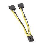 Cáp nguồn IDE đôi 4 chân lớn sang EPS 8 chân cấp nguồn CPU, 15cm, 20cm