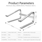 Giá đỡ laptop hợp kim nhôm để bàn tăng cường tản nhiệt, cho máy 13-17 inch