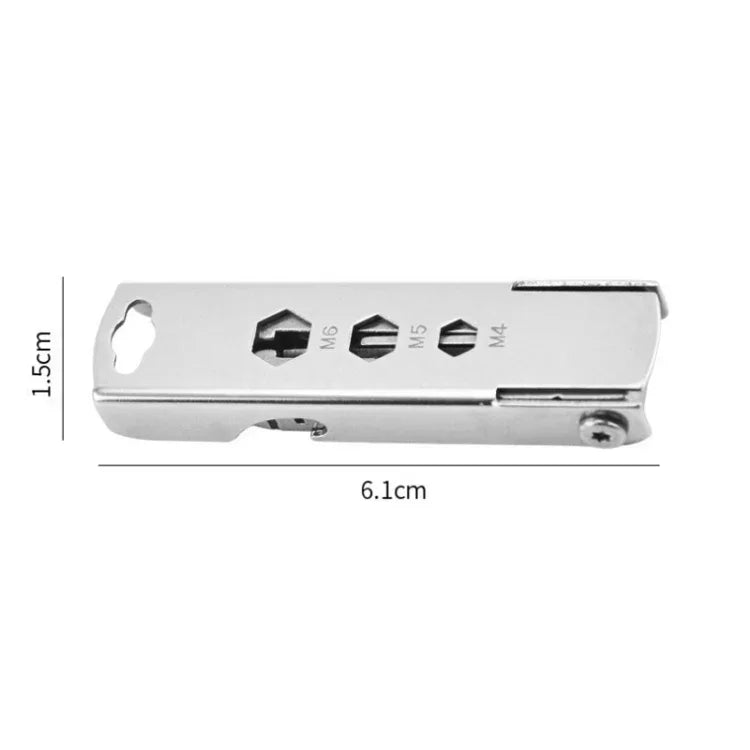 Bộ dụng cụ đa năng 5 trong 1 thiết bị nhỏ ngoài trời có khay lấy SIM, tua vít, mở chai, v.v., 5 trong 1