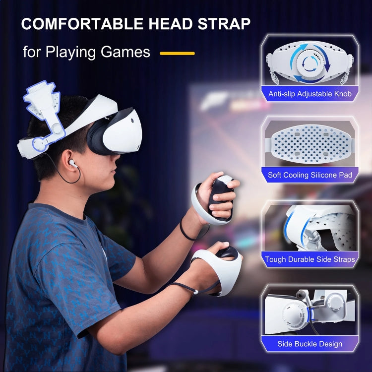 Băng đô DEVASO cho PlayStation VR 2 Elite, chống trượt, thoải mái, giảm trọng lượng, cho PlayStation VR 2 ABS