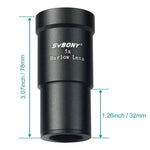 Phụ kiện kính thiên văn SVBONY F9102A bộ nhân 5x 1.25 inch, F9102A