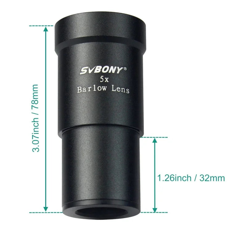 Phụ kiện kính thiên văn SVBONY F9102A bộ nhân 5x 1.25 inch, F9102A