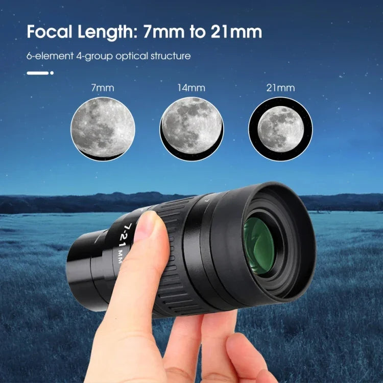 Kính ngắm zoom SVBONY SV135 1.25 inch 7-21mm, SV135