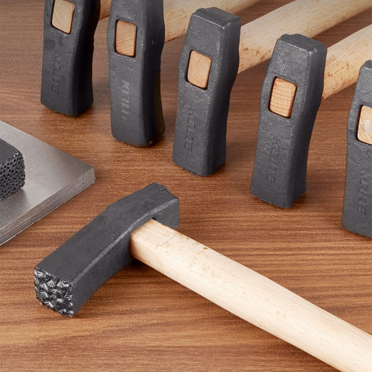 Búa vuông làm đồ trang sức thủ công DIY, búa tạo kết cấu vàng và bạc, số 1 đến số 15