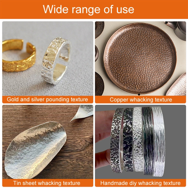 Búa vuông làm đồ trang sức thủ công DIY, búa tạo kết cấu vàng và bạc, số 1 đến số 15