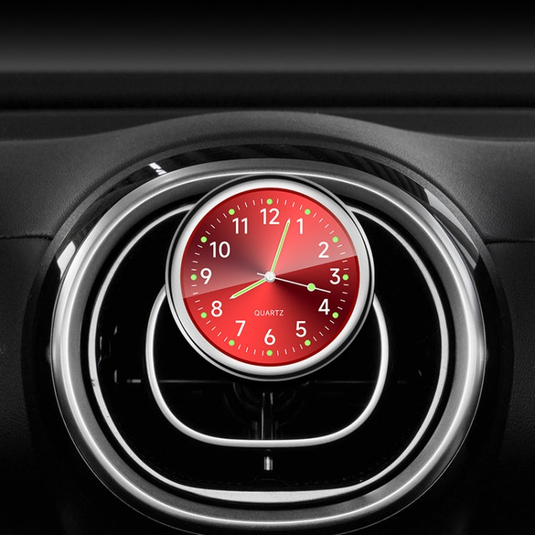 Car Digital Electronic Quartz Luminous Clock, Ruby Red+Air Outlet Clip, Ruby Blue+Air Outlet Clip, Gold+Air Outlet Clip, White+Air Outlet Clip, Black+Air Outlet Clip