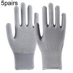 5 đôi găng tay nylon mỏng thoáng khí hạt silicone chống trượt đi bộ đường dài đi xe ngoài trời