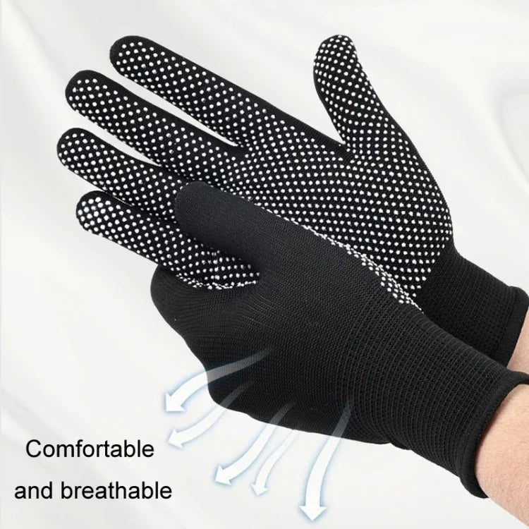 5 đôi găng tay nylon mỏng thoáng khí hạt silicone chống trượt đi bộ đường dài đi xe ngoài trời