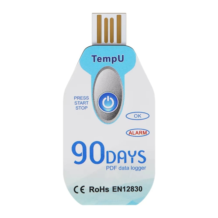 Máy ghi nhiệt độ dùng một lần TempU cho xe vận chuyển chuỗi lạnh, 30 ngày, 60 ngày, 90 ngày