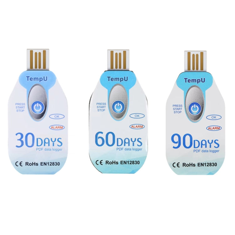 Máy ghi nhiệt độ dùng một lần TempU cho xe vận chuyển chuỗi lạnh, 30 ngày, 60 ngày, 90 ngày
