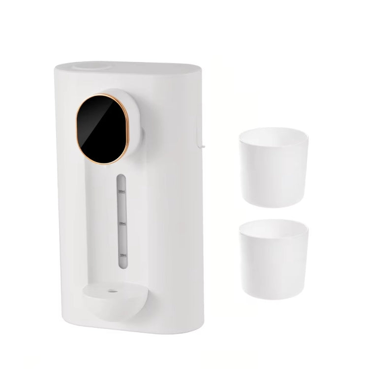 Bình đựng nước súc miệng tự động 540ml 3 cấp định lượng với 2 cốc từ tính, S7 trắng, S7 đen