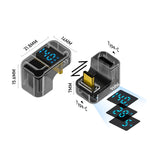 Bộ chuyển đổi U Type-C màn hình kỹ thuật số khớp gập 180 độ 140W 4.0, khớp gập 180 độ